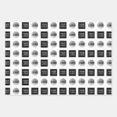 幾何学的なロゴパターン デザイン ラッピングペーパーシート (正面3)