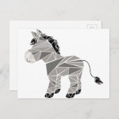 幾何学的なロバ ポストカード (正面/裏面)