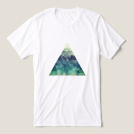 幾何学的な三角形の山の風景 トライブレンドTシャツ