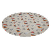 幾何学的な三角形の手描きのパターン カッティングボード (角)