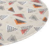 幾何学的な三角形の手描きのパターン カッティングボード (角)