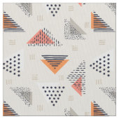 幾何学的な三角形の手描きのパターン ファブリック (クローズアップ)