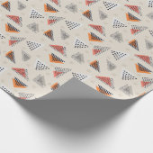 幾何学的な三角形の手描きのパターン ラッピングペーパー (角)