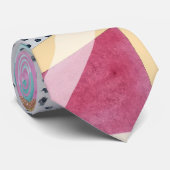 幾何学的な三角形の水の色の手のパター絵を描ン ネクタイ (ロール)