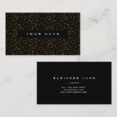 幾何学的な三角形グリッターゴールデンブラックVip 名刺 (正面/裏面)