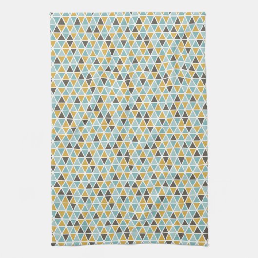 幾何学的な三角形パターン キッチンタオル (縦)