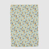 幾何学的な三角形パターン ゴルフタオル (正面)