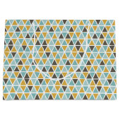 幾何学的な三角形パターン ラージペーパーバッグ (正面)