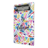 幾何学的な三角形パターン「be」違う引用文 ミニクリップボード (アングル2)