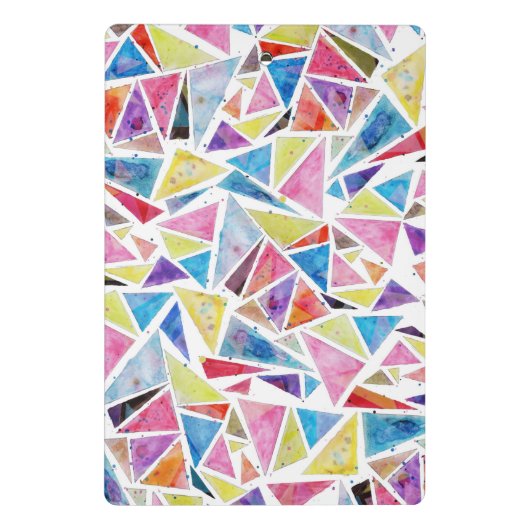 幾何学的な三角形パターン「be」違う引用文 ミニクリップボード (裏面)