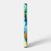 幾何学的な三角形:カラフルな抽象パターン iPhoneケース (左側面)