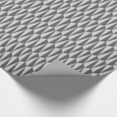 幾何学的な世紀半ば灰色の色合い ラッピングペーパー (角)