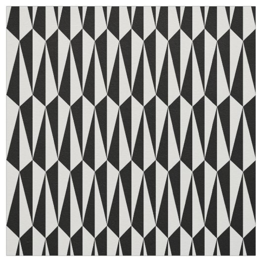 幾何学的な世紀半ば白黒 ファブリック (見本)