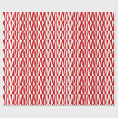 幾何学的な世紀半ば赤と白 ラッピングペーパー (フラット)