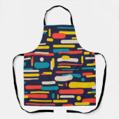幾何学的な丸い長方形パターン エプロン (正面)