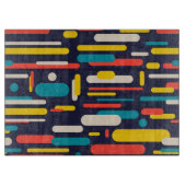 幾何学的な丸い長方形パターン カッティングボード (正面)