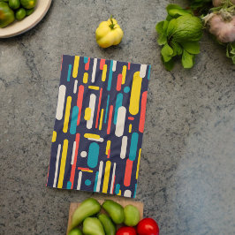 幾何学的な丸い長方形パターン キッチンタオル