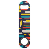 幾何学的な丸い長方形パターン スピード栓抜き (正面)