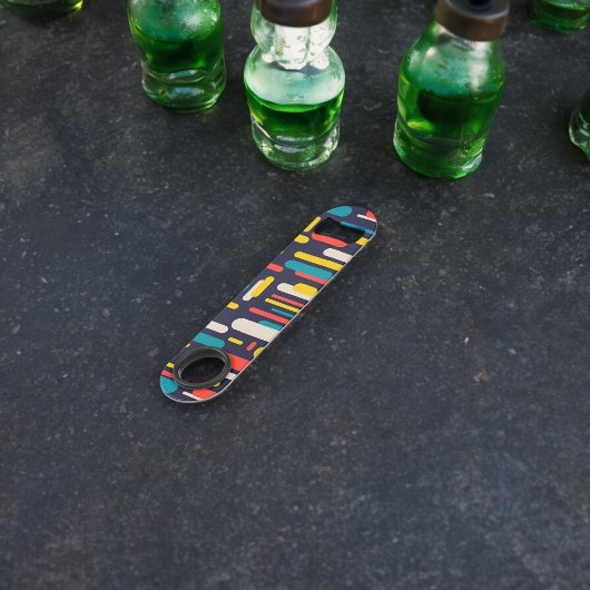 幾何学的な丸い長方形パターン スピード栓抜き