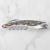 幾何学的な丸い長方形パターン ソムリエナイフ (裏面)