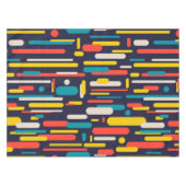 幾何学的な丸い長方形パターン テーブルクロス (正面(横))