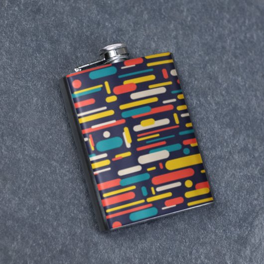 幾何学的な丸い長方形パターン フラスク