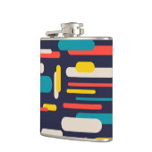 幾何学的な丸い長方形パターン フラスク (左)