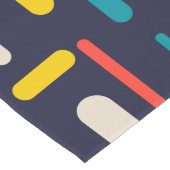 幾何学的な丸い長方形パターン ロングテーブルランナー (コーナー)