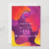 幾何学的な仮想卒業パーティー 招待状 (正面)