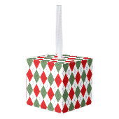 幾何学的な休日色 キューブオーナメント (裏面アングル)