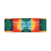 幾何学的な住所ラベル ラベル (正面)