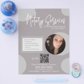 幾何学的な公証サービススクリプトQRコード チラシ (シングル)