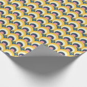 幾何学的な円パターン ラッピングペーパー (角)