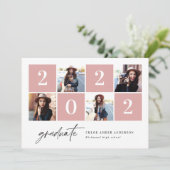 幾何学的な写真タイポグラフィの卒業発表 案内状 (スタンド正面)