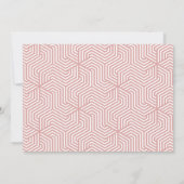 幾何学的な写真タイポグラフィの卒業発表 案内状 (裏面)