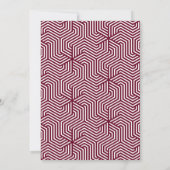 幾何学的な写真タイポグラフィの卒業発表 案内状 (裏面)