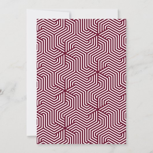 幾何学的な写真タイポグラフィの卒業発表 案内状 (裏面)