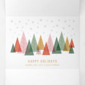 幾何学的な冬のワンダーランド 三つ折りクリスマスカード (内部中)