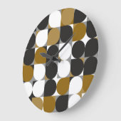 幾何学的な創造性:シームレスなパターンデザイン ラージ壁時計 (傾斜)