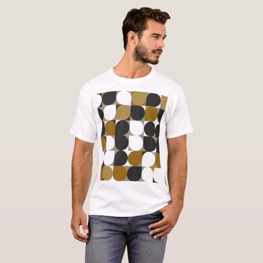 幾何学的な創造性:シームレスなパターンデザイン Tシャツ (正面フル)