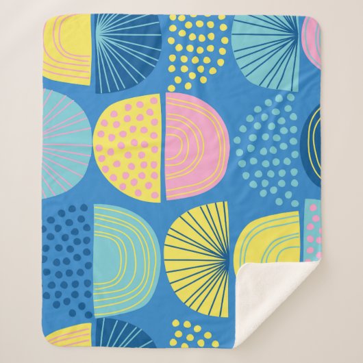 幾何学的な北半球：モダン抽象芸術背景。 シェルパブランケット (正面)