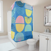 幾何学的な北半球:モダン抽象芸術背景。 シャワーカーテン (インサイチュ)