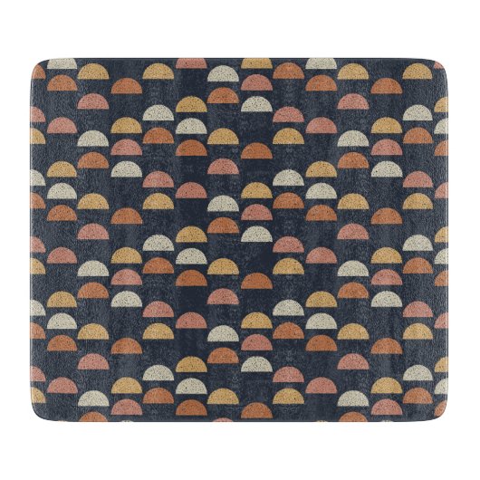 幾何学的な半円パターン カッティングボード (正面)