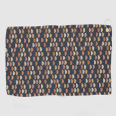 幾何学的な半円パターン ゴルフタオル (横)