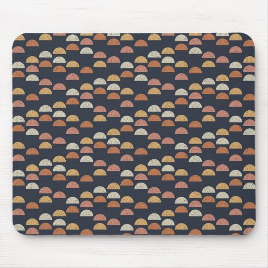 幾何学的な半円パターン マウスパッド (正面)