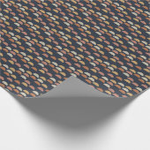 幾何学的な半円パターン ラッピングペーパー (角)