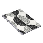 幾何学的な半円：シンプルパターン。 ノートブック (右側)