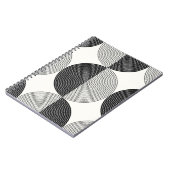 幾何学的な半円：シンプルパターン。 ノートブック (左側)