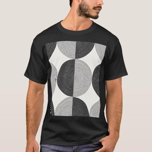 幾何学的な半円:シンプルパターン。 Tシャツ (正面)