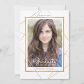 幾何学的な卒業の発表 案内状 (正面)